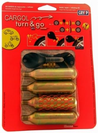 CARGOL K008 Tyre Repair Set Includes 4 CO2 Cartridges