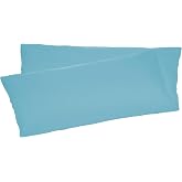 Set of 2 Pillowcases, Pillowcase 135 x 45 cm, Pillow Protector, 100% Microfibre, Zip Closure, Breathable, Extra Soft, Blue