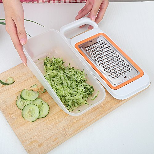 Cisixin 4 Stück Gemüse-Slicer, Reibe-Set Beste für Karotten, Käse etc. - 5