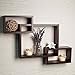Artesia Wooden Brown Wall Shelf Rack Set of 3 Intersecting Wall Shelves RS.1416.00