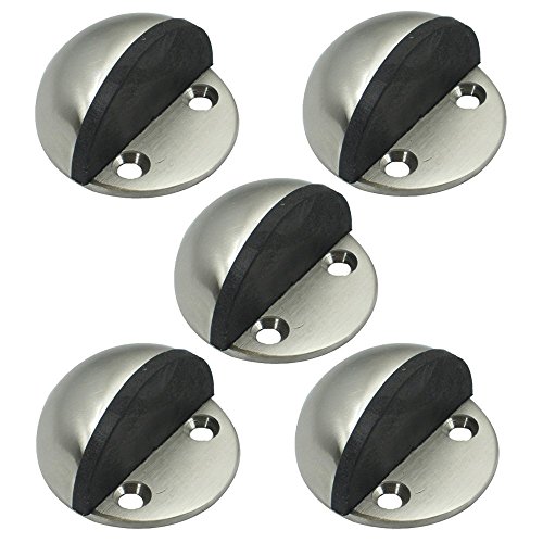 KES Edelstahl Boden Tür Stopper Türstopper stoppt Screw Mount 5-Pcs, gebürstet, HDS201-2-P5