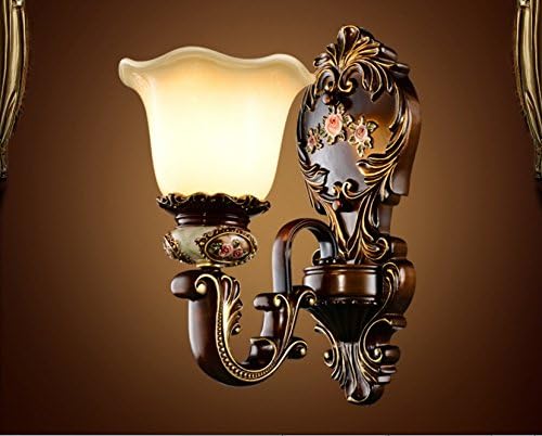 GZEDG European style wall lamp living room lamp retro bedroom bedside wall lamp classical wall lamp ( Color : Single head )