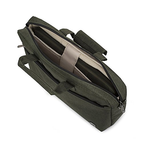 Caison Wasserdicht Laptop Tragen Handtasche Computer Schulter Messenger Kreuzkörper Tasche Bag fuer 12.5″ 13.3″ 14″ Zoll Computer (Militärgrün) - 4
