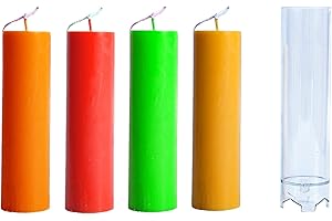 VULEVIRTUE Moule À Bougie Bougie Faire Moule Moulle Plastique pour Bougies Moule Cylindrique en Acrylique,Utilisé pour Le Savon,l'aromathérapie,La Production De Bougies De Bricolage,La Décoration De La Maison