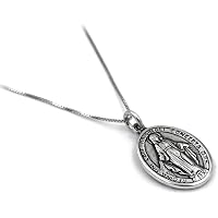 Medaglia miracolosa in argento massiccio 925/1000-11 mm | La Boutique