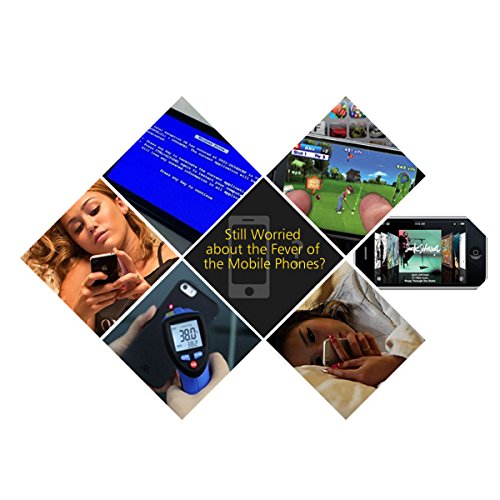Zuoao Tablet Handys Halter Ständer Handy-Kühler/Mini-Ventilator mit Klappständer LED Lampe und USB Ständer Tischständer Multi-Winkel Halterung Tablet Halter für Handy Tablet (Schwarz) - 4