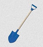 Spaten mit Holzstiel,Sandkastenspielzeug, ca. 79cm, für Kinder (Blau)