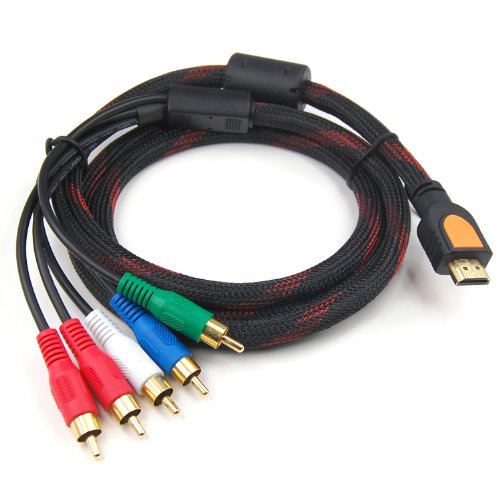 DIGIFLEX HDMI Stecker auf 5 RCA Cinch RGB Audio Video Kabel AV-Kabel - 2