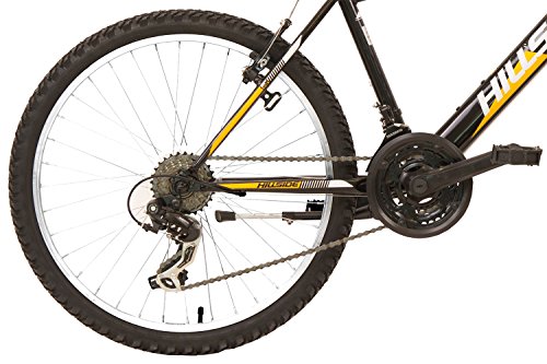 Mountainbike 24 Zoll für Kinder Hillside Kojo in schwarz Kinderfahrrad Fahrrad MTB 21 Gang Shimano Tourney Seitenständer, Federung vorn - 5