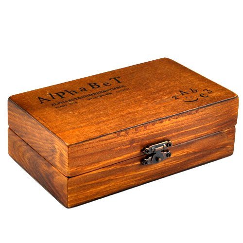 Alphabet- Nummern- und Symbolstempel aus Holz – 70 Stück in einer Vintage-Dose [version:x7.2] by DELIAWINTERFEL - 5
