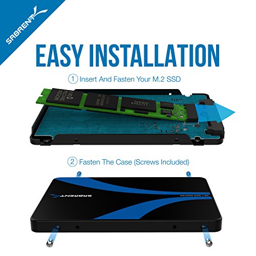 Sabrent M.2 SSD bis 2,5-Zoll SATA III Aluminium-Gehäuse-Adapter (EC-M2SA) - 4