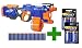 Produktbild Hasbro Nerf N-Strike Elite Hyperfire Starter Pack: Der ultra-schnelle vollautomatische Blaster mit passenden Batterien im Bundle