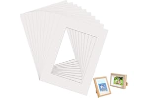 DECARETA Picture Photo Mounts,10 Pack A4 mount White Picture Photo Frame Mounts Mats for Home Studio