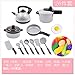 Produktbild ouyang Kinderhaus Küche Spielzeug Set Mädchen Kochen Junge Baby Simulation Induktion Herd Kochen Küche Set 26 Küchenutensilien (Davon 14 Obst- und Gemüsebeutel)