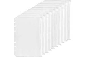 TADIPRI 10 Pezzi A6 Budget Binder, 6 Buche Money Binder Organizer Agenda Portadocumenti Raccoglitore Soldi Antistrappo, Antipiega， Impermeabile, Adatto per Cartelle, Quaderni, Con Cerniera