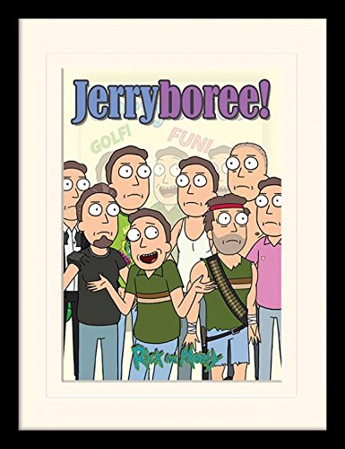 Rick Y Morty - Jerryboree Póster De Colección Enmarcado (40 x 30cm)