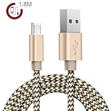 Zeuste 1.8m Premium Micro USB Nylon Kabel High Speed USB 2.0...