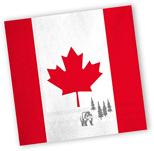 20 Servietten * KANADA * für Party und Geburtstag von DH-Konzept // Party Fete Set Napkins Papierservietten Canada Ahorn