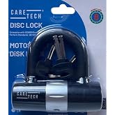 CARETECH CT-369 Disk Kilidi Motosiklet/Bisiklet 14mm &Ccedil;elik Su Dayanıklı 4 Anahtar U Bar Kilit 11.8x12cm