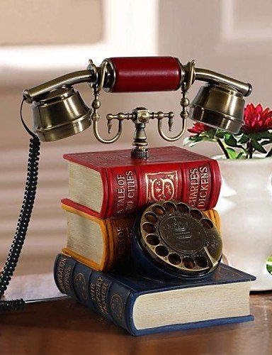 XIE@ Novelty creative antique style book - shaped retro phone creative retro phone landline , pink