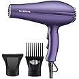 SUNHOME 3-Piece Professional Hair Dryer Set,1800W Negative Ionic Fast Dry Low Noise Blow Dryer, Professional Salon Hair Dryers with 2 Nozzle ， 2 Speed and 3 Heat Settings
