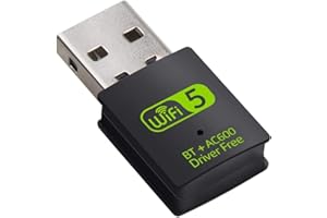 HYCLAM Adaptateur USB WiFi Bluetooth, 600 Mbps Double Bande 2,4/5 GHz récepteur externe réseau sans Fil, Mini dongle WiFi pour PC/Ordinateur Portable/Bureau