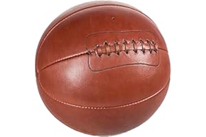 ALL SPORT VINTAGE - Ballon de Basket - Taille T7 - Disponibilité de Personnalisation - Choix de Socles Disponibles - Cuir de Vachette - Cousu Main - Marque Française