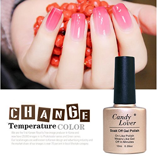 Candy Lover 10mL Soak Off LED Gel Nagellack Thermo Color Changing Gel Chameleon Shellac Polish Nagellack Farbe #111 - 5