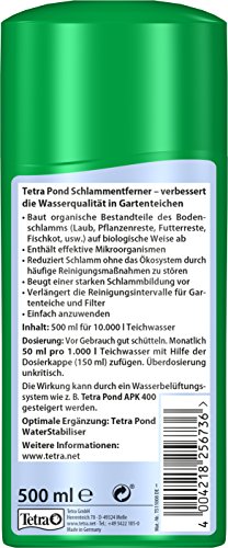 Tetra Pond Schlammentferner (reduziert Schlamm in Gartenteichen, wirkt rein biologisch), 500 ml Flasche - 2