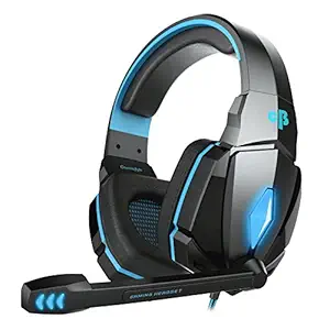 Cosmic Byte Over the Ear Wired Headsets with Mic & LED - G4000 Edition (Blue, Pack Of 1)