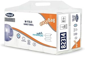 BULKY SOFT BulkySoft plus 82314 - Asciugamano pieghevole a 3 strati, 21,5 x 32 cm, 12 x 120 cm, colore: Bianco