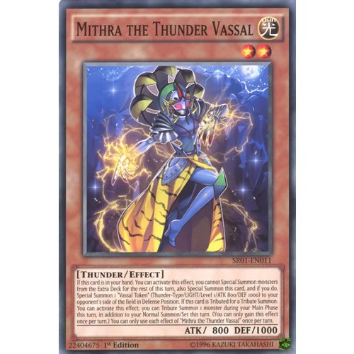 SR01-EN011 1st Ed Mithra the Thunder Vassal Common Card Emperor of Darkness Yu-Gi-Oh Single Card
