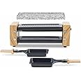 Raclette H.Koenig Duo Per 2 Persone - Con Pietra In Granito, 2 Padelle Antiaderenti, Design In Legno - Foto 12
