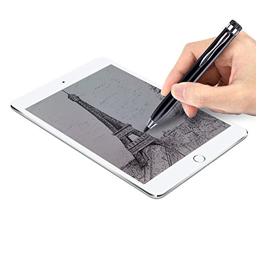 togsin Universal Point Active Eingabestift 1,9 mm Fine Pom Spitze Präzisions-Stylus-Pen für Zeichnen und Schreiben nur kompatibel IOS Android Touchscreen Handys, Tablets, Kindle etc. schwarz - 2