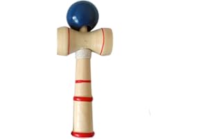 GENERIC Japanese Traditional Kendama Wooden Skill Toy Educational Game for Kids Hand Eye Coordination Training (Dark Blue, One Size)