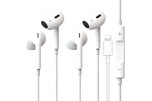 EvoMart 2 Packs Cuffie con filo per iPhone, Auricolari con microfono e controllo del volume, compatibili con iPhone 14/14 Pro/13 Pro/13/12/12Pro/SE/11/11Pro Max/XS Max/X/XR/8/7 Plus