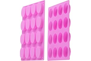 Newk ovale Silikon-Seifenformen, 16 Mulden, handgefertigte Mini-Seifenform für Reisen