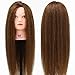 Neverland Beauty 26" 100% Real Hair Hairdressing Equipment Training Head With Free Clamp For College and Professional Use Dark Brown