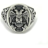 Sterling silber 925 Zwei Adler Herren Ring Empress Größe 52 - 74