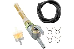 MCHNIC Benzinhahn Kraftstoffhahn M14x1,5 Außengewinde mit Benzinfilter Benzinschlauch für JAWA CZ 250 350 353 559 634