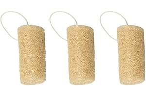 SEMPEIER Spugna di luffa naturale, spugna da doccia corpo intero esofoliante a base di luffa e lavaggio piatti multifunzione (10cm(3pcs))