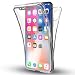 Produktbild GrandEver iPhone X Silikon Hülle Full Body 360 Grad Transparent Schutzhülle Klar Handytasche Anti-Kratzer Ultra Dünn Premium Handyhülle TPU Bumper Slim Soft Case Cover - Weiß