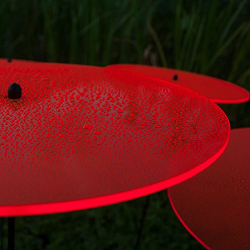 SUNPLAY „Sonnenfänger-Scheiben“ in ROT, 10 Stück je 10 cm Durchmesser im Set + 35 cm Schwingstäbe - 6