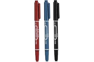 KALASTUSSAARI Temporäre Tattoo-Marker für Haut, 3pcs Tattoo-Schablonen für Kinder und Erwachsene, Doppel-End-Tattoo-Stifte machen mutige und feine Linien mit kosmetischer Tattoo-Tinte