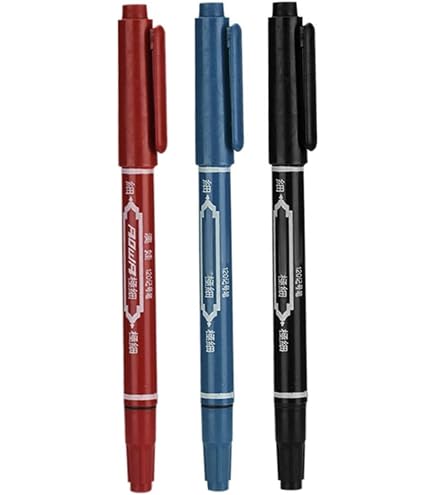 2x INKgrafiX Squidster Hautstift – Schwarz, Mit Dünner & Dicker Spitze – Für Tattoo-Vorzeichnungen