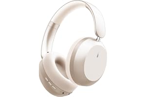 WENTRONIC Y05 Bluetooth Headphones Wireless Over Ear Noise Cancelling with Microphone 48 Hours Playtime, High Sound Quality Foldable Soft Earpads Earphones for Travel-Starlight