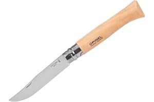 Opinel 12 INOX buk • Couteau de Poche Pliant Outdoor D'extérieur EDC • Longueur Totale: 285mm • PTM-FR.