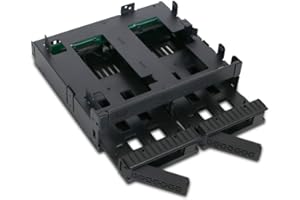 ‎ICY DOCK ICY DOCK 2X 2,5" SATA/SAS HDD/SSD Wechselrahmen mit schraubenlosen Trays Plus (Ultra) Slim ODD Slot für optische Laufwerke - ExpressCage MB732SPO-B