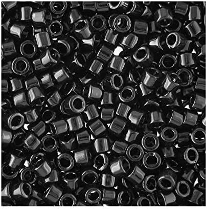 Miyuki Delica Size 11 DB010 Opaque Black Qty 5 Grams
