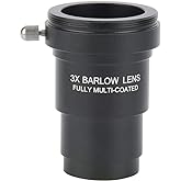 Serounder Standart Teleskop Mercek Astronomisi i&ccedil;in M42x0,75 mm Diş ile 3,18 cm 3X Barlow Lens Tamamen Siyah &Ccedil;ok Kaplamalı
